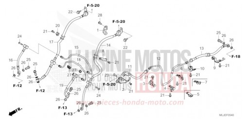 BRAKE HOSE/BRAKE PIPE GL1800BDR de 2024